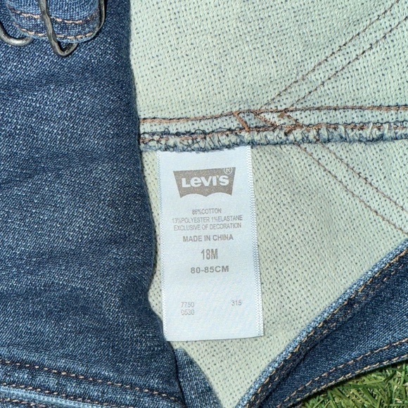 Levi's Kids Dark Blue Overalls - Picture 2 of 7